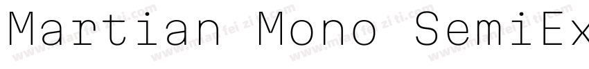 Martian Mono SemiExpanded Regular字体转换